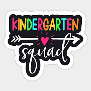 Kindergarten Squad Back To School Team Teacher Student Sticker